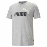 Kort�rmet T-shirt til M�nd Puma ESS 2 COL LOGO 586759 04 Gr� #2