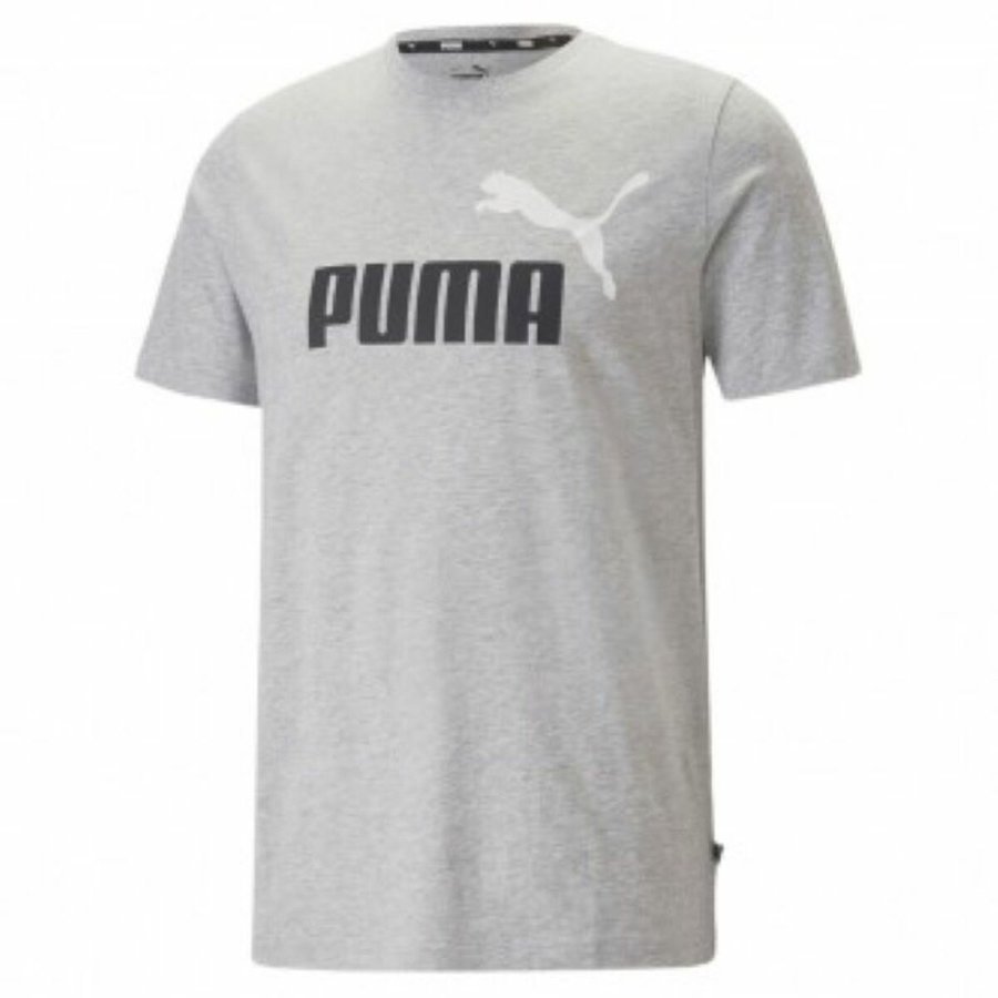 Kort�rmet T-shirt til M�nd Puma ESS 2 COL LOGO 586759 04 Gr� #2