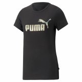 Kortrmet T-shirt til Kvinder Puma Essentials+ Nova Shine Sort #1