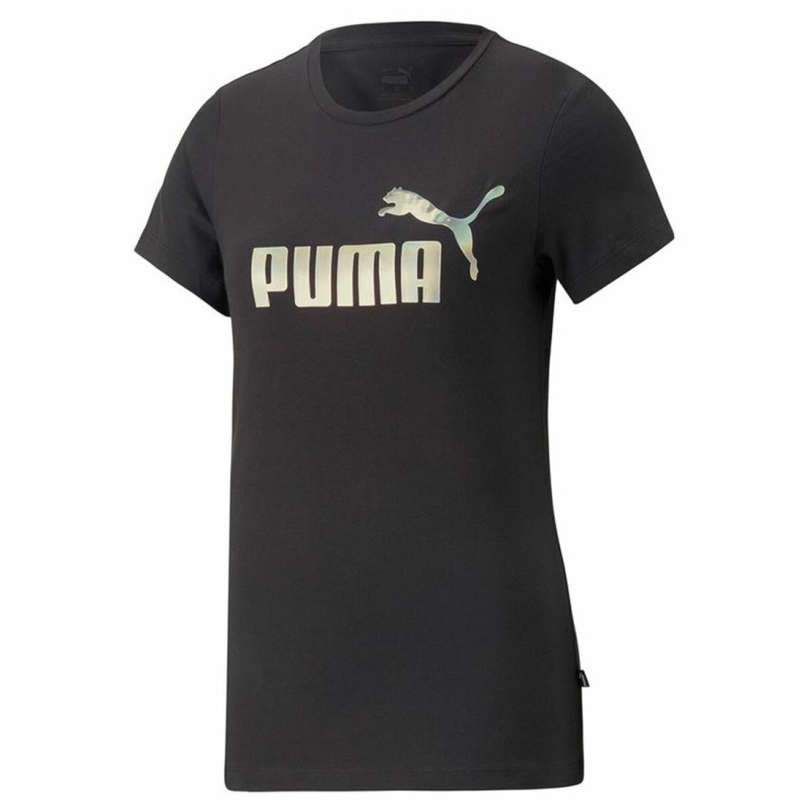 Kortrmet T-shirt til Kvinder Puma Essentials+ Nova Shine Sort #1