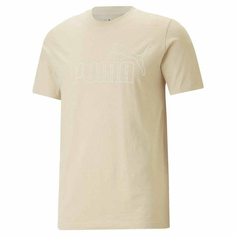 Kort�rmet T-shirt Puma Essentials Elevated Beige Unisex #1