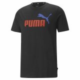 Kortrmet T-shirt til Mnd Puma Essentials + 2 Col Logo Sort #1