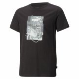 Kortrmet T-shirt til Brn Puma Essentials+ Street Art Grap Sort #1