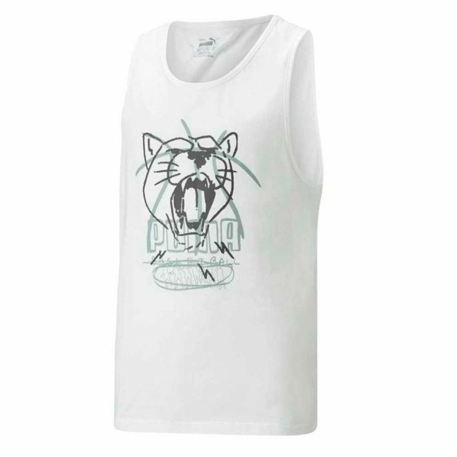 Basketballstrje Puma Tank B Hvid #4