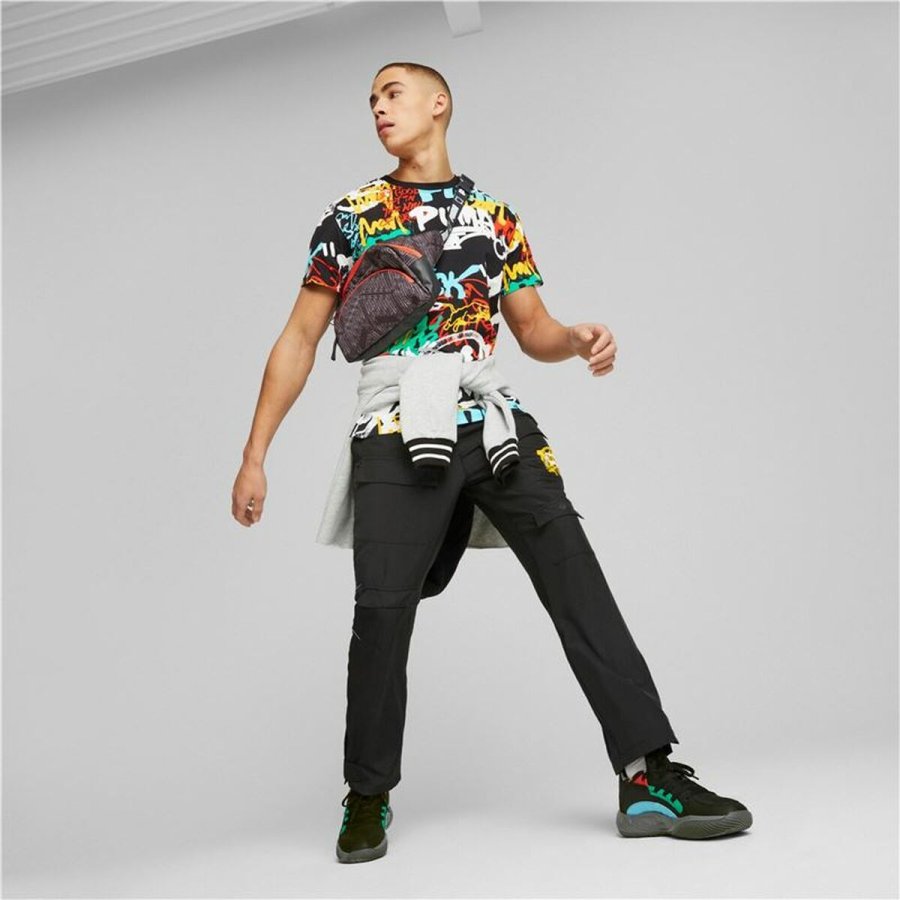 Kortrmet T-shirt til Mnd Puma Graffiti Sort #3