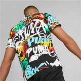 Kortrmet T-shirt til Mnd Puma Graffiti Sort #4