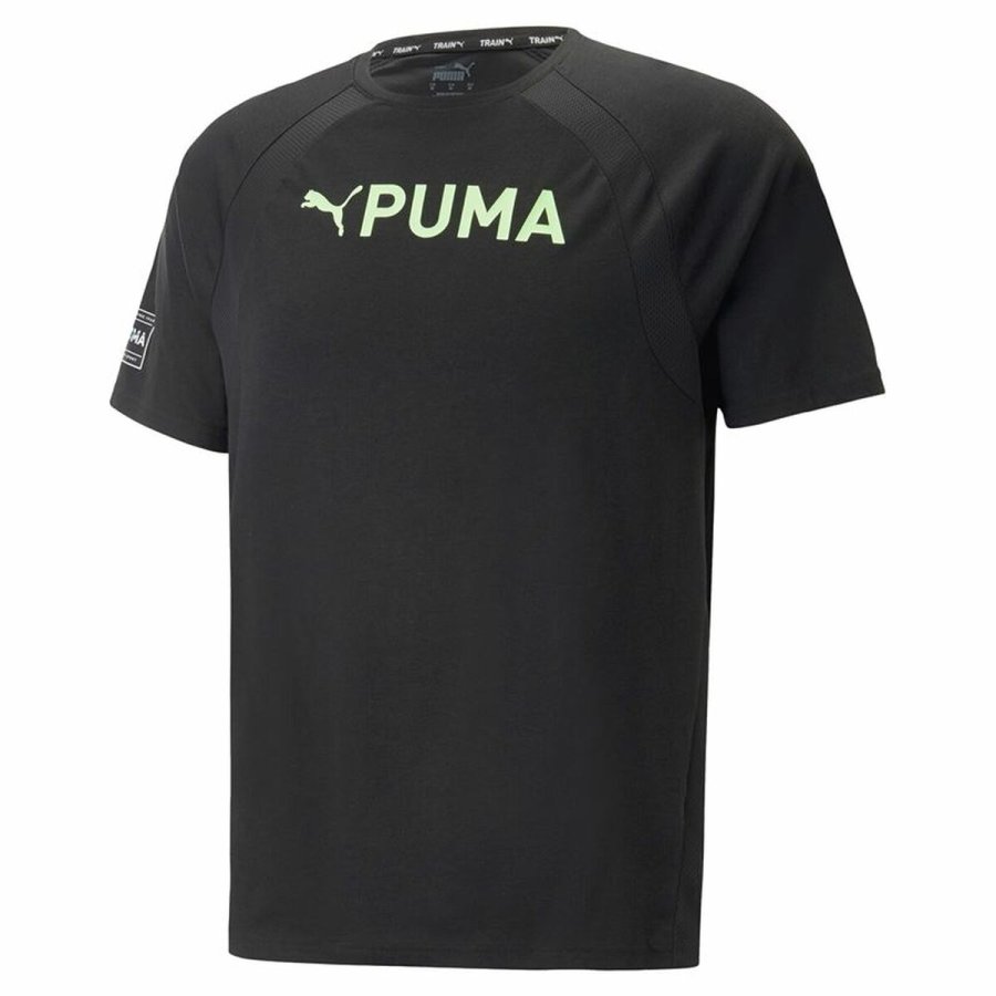 Kortrmet T-shirt til Mnd Puma Ultrabreathe Triblend Sort #1