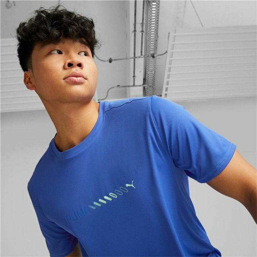 Kortrmet T-shirt til Mnd Puma Run Favorite Logo Bl #7