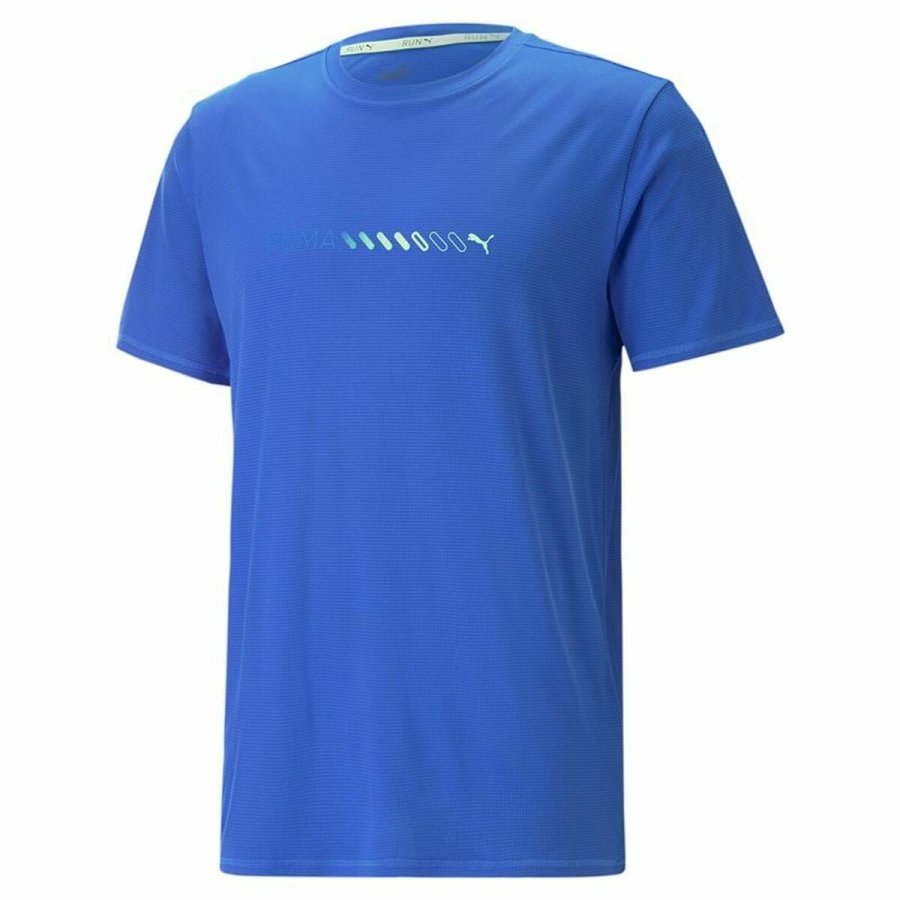 Kortrmet T-shirt til Mnd Puma Run Favorite Logo Bl #2