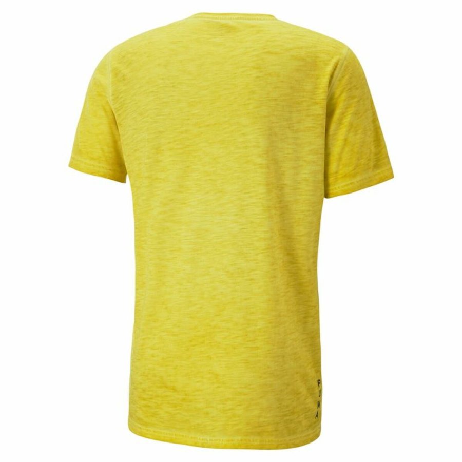 Kortrmet T-shirt til Mnd Puma Studio Foundation Gul #2