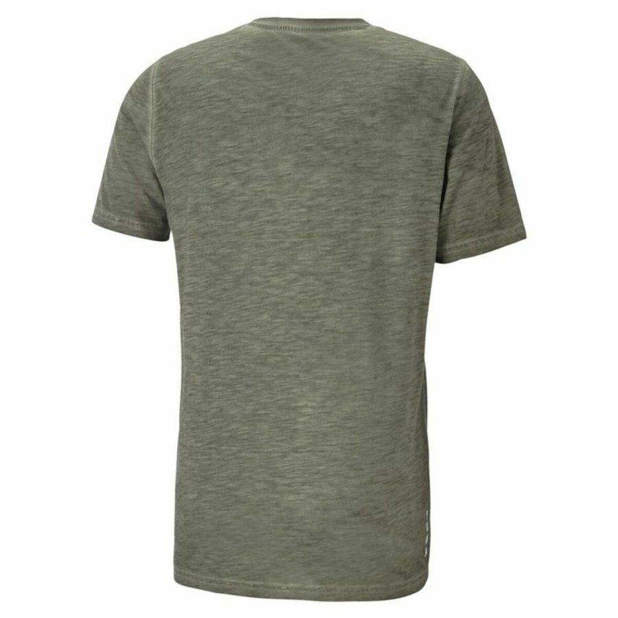 Kortrmet T-shirt til Mnd Puma Studio Foundation Grn Oliven #2