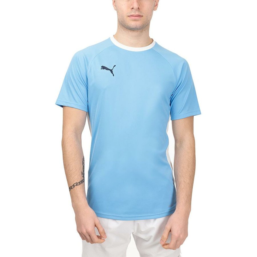 Kort�rmet T-shirt til M�nd TEAMLIGA Puma 931832 02 Padel Bl� #1
