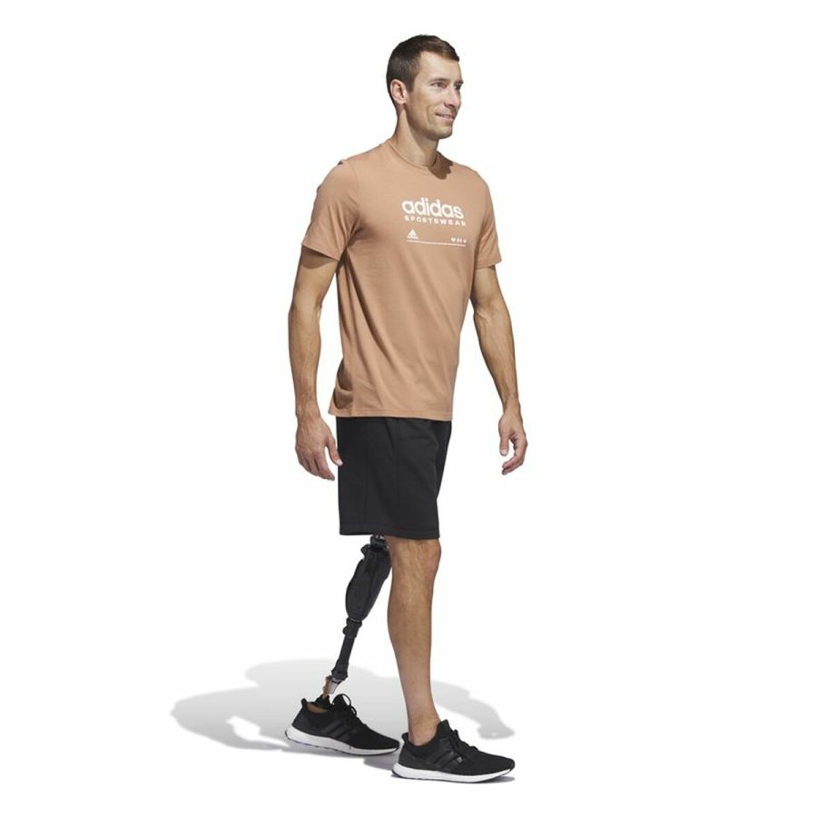 Kortrmet T-shirt til Mnd Adidas Lounge Brun #5