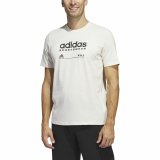 Kortrmet T-shirt til Mnd Adidas Lounge Hvid #3