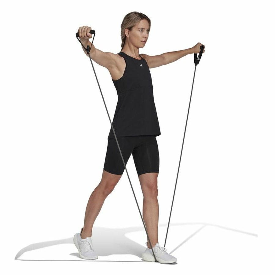 Kortrmet T-shirt til Kvinder Adidas Studio Sort #4