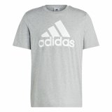 Kortrmet T-shirt til Mnd Adidas Essentials Single Big Logo Gr Lysegr #2