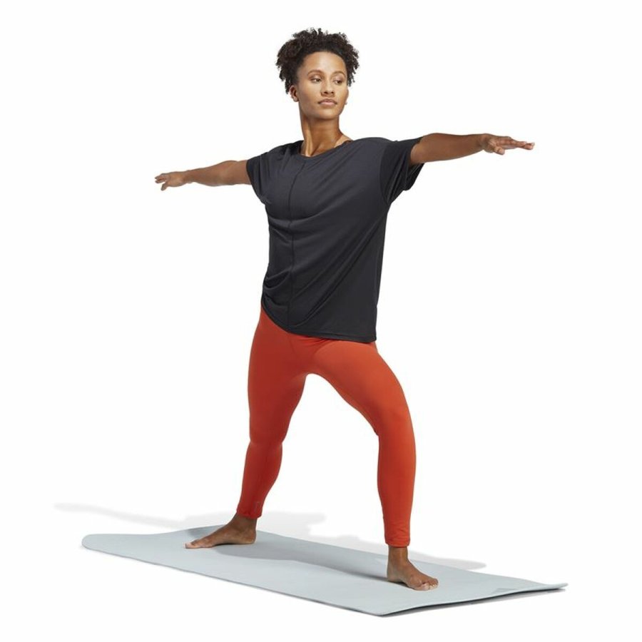 Kortrmet T-shirt til Kvinder Adidas Studio Oversized Sort #6