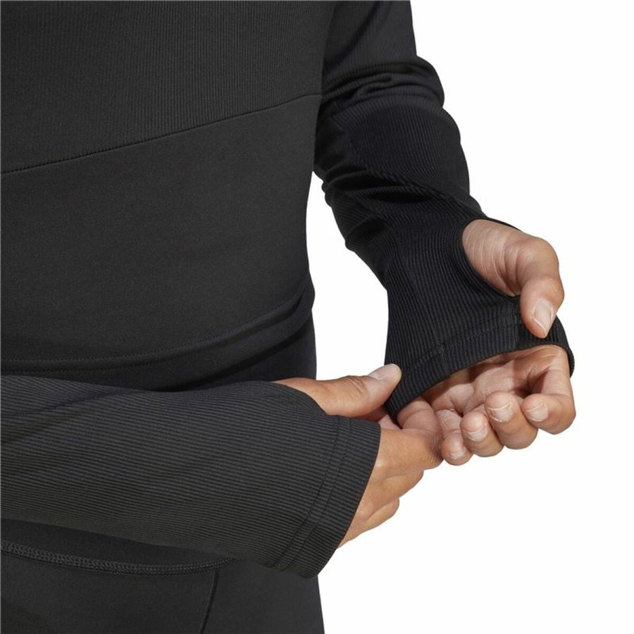 Langrmet T-shirt til Kvinder Adidas Studio Sort #6