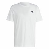 Kortrmet T-shirt til Mnd Adidas Essentials Hvid #2