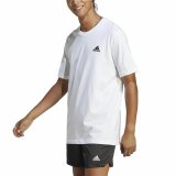 Kortrmet T-shirt til Mnd Adidas Essentials Hvid #4
