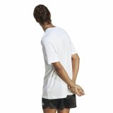 Kortrmet T-shirt til Mnd Adidas Essentials Hvid #5