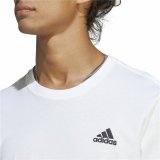 Kortrmet T-shirt til Mnd Adidas Essentials Hvid #7