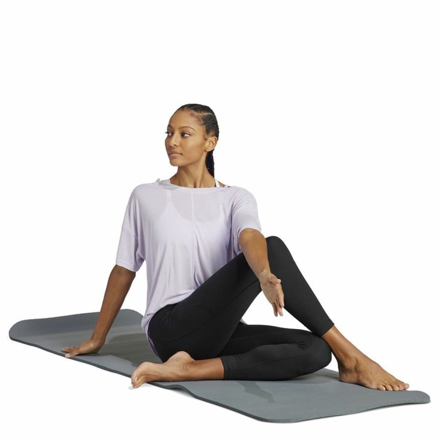 Kortrmet T-shirt til Kvinder Adidas Studio Oversized Syren #5