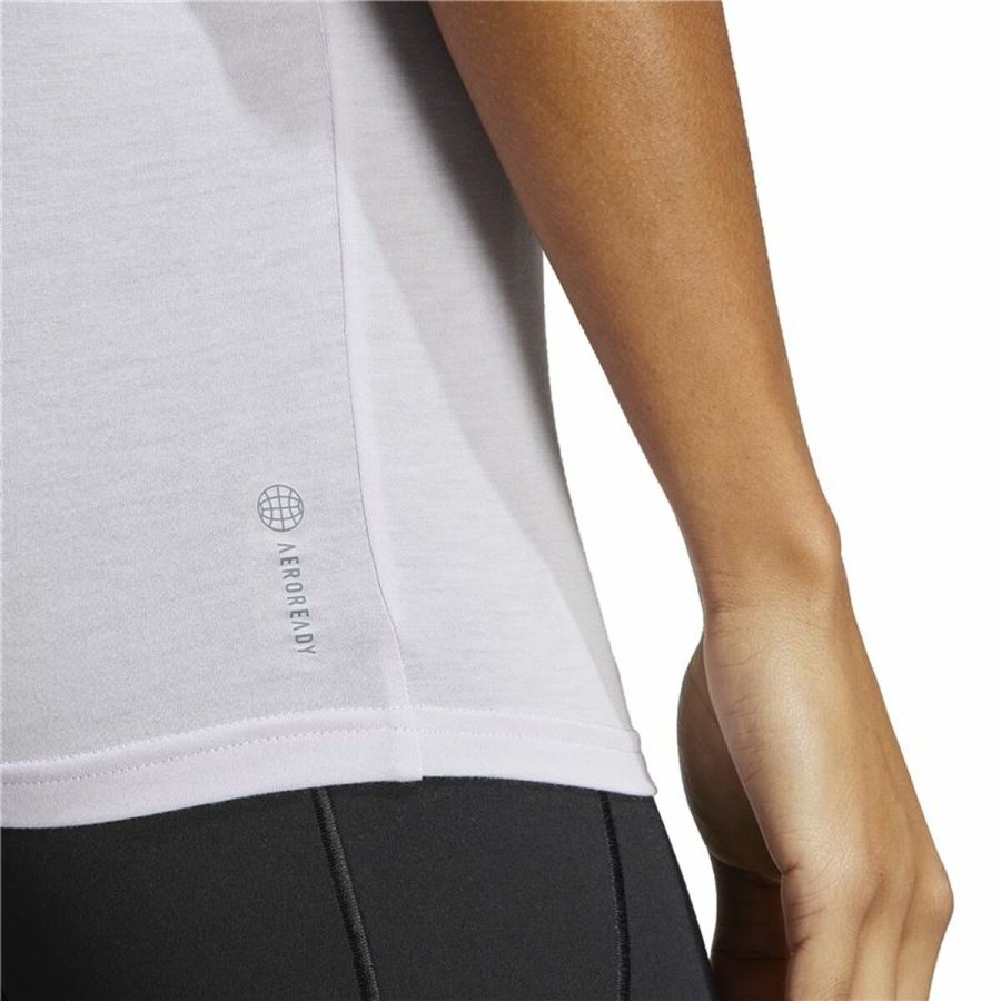 Kortrmet T-shirt til Kvinder Adidas Studio Oversized Syren #7