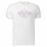 Kortrmet T-shirt til Mnd Reebok Graphic Series Hvid #1