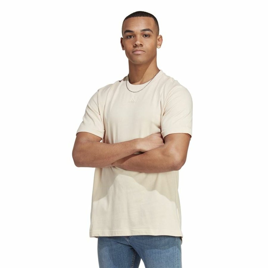 Kort�rmet T-shirt til M�nd Adidas All Szn Beige #4