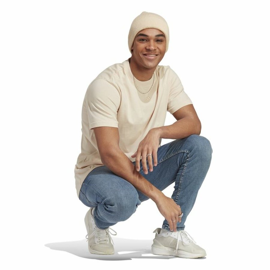 Kort�rmet T-shirt til M�nd Adidas All Szn Beige #5