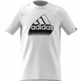 Kortrmet T-shirt til Brn Adidas B Bos Retro Hvid #1