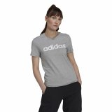 Kort�rmet T-shirt til Kvinder Adidas Essentials Logo Mujer Lysegr� (L) #2