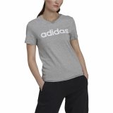Kort�rmet T-shirt til Kvinder Adidas Essentials Logo Mujer Lysegr� (L) #3