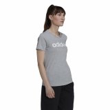 Kort�rmet T-shirt til Kvinder Adidas Essentials Logo Mujer Lysegr� (L) #5