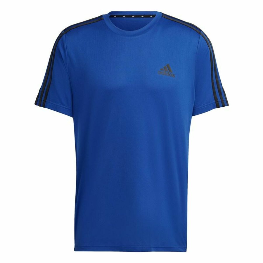 Kort�rmet T-shirt til M�nd Adidas Aeroready Designed To Move Bl� #2