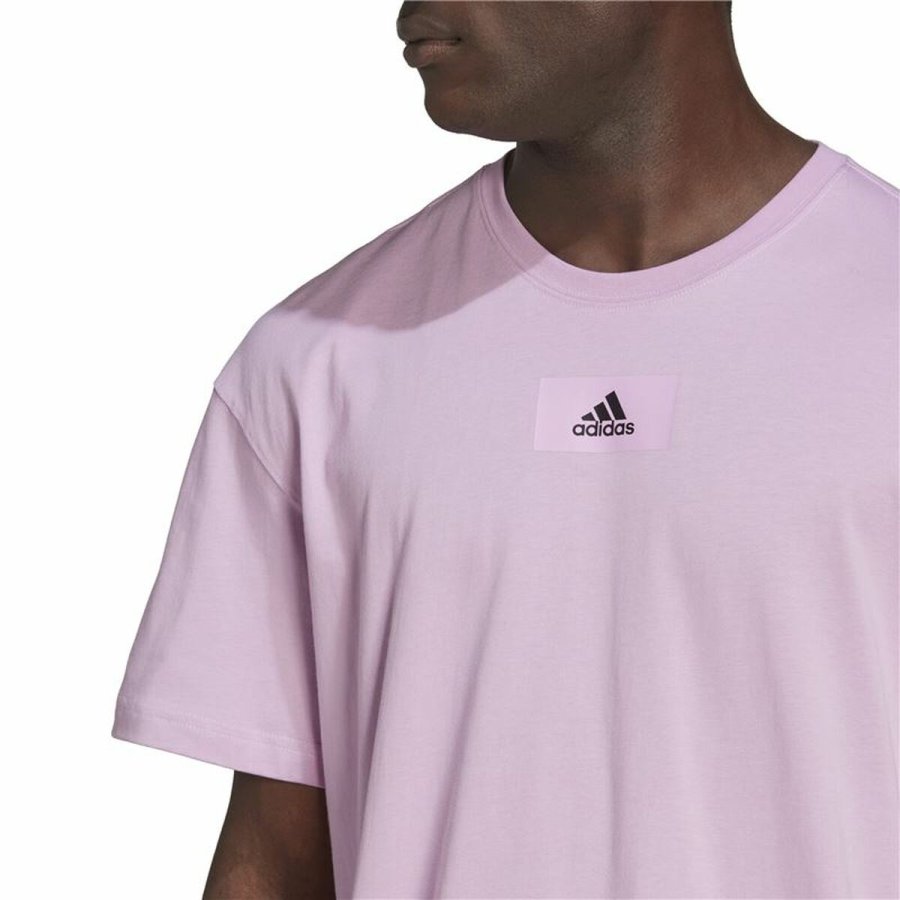 Kort�rmet T-shirt til M�nd Adidas Essentials Feelvivid Drop Lavendel #6