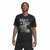 Kort�rmet T-shirt til M�nd Adidas HIIT Sort #2