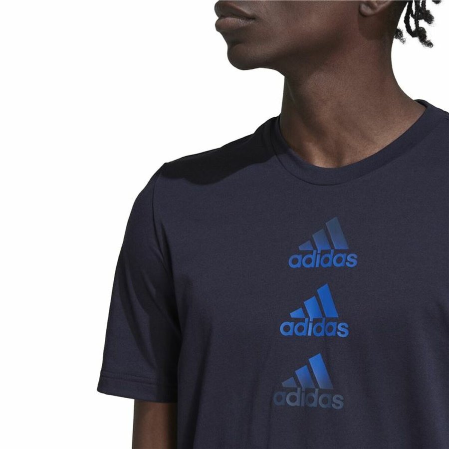 Kort�rmet T-shirt til M�nd Adidas Designed To Move Logo #3