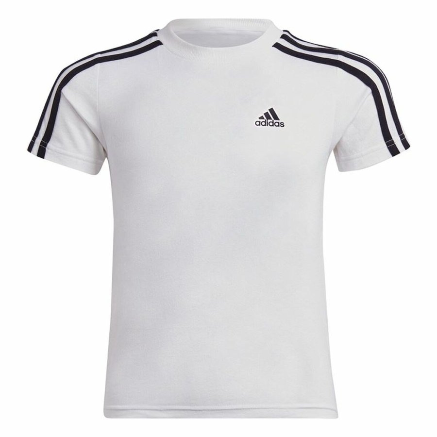 Kortrmet T-shirt Adidas Lk 3S Co Hvid #1