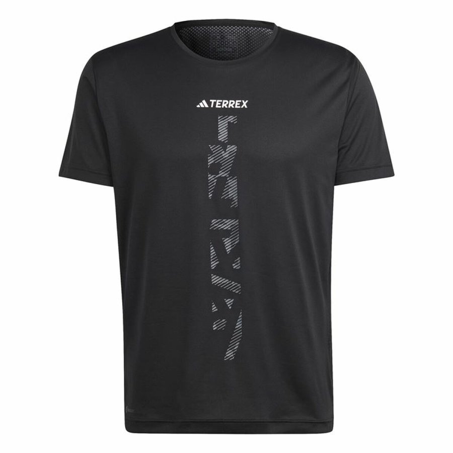 Kortrmet T-shirt til Mnd Adidas Agr Shirt Sort #1