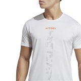 Kortrmet T-shirt til Mnd Adidas Agr Shirt Hvid #4