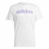 Kortrmet T-shirt til Mnd Adidas Essentials Hvid #1