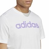 Kortrmet T-shirt til Mnd Adidas Essentials Hvid #6
