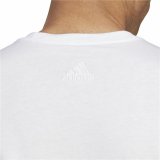 Kortrmet T-shirt til Mnd Adidas Essentials Hvid #7