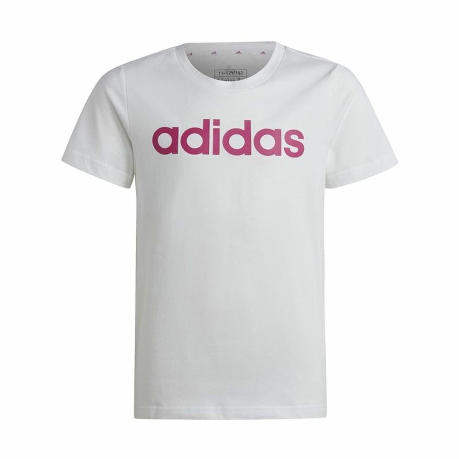 B�rne Kort�rmet T-shirt Adidas Essentials Hvid #1