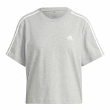 Kortrmet T-shirt til Kvinder Adidas 3S Cropped Top Lysegr (XS) #1