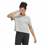 Kortrmet T-shirt til Kvinder Adidas 3S Cropped Top Lysegr (XS) #2