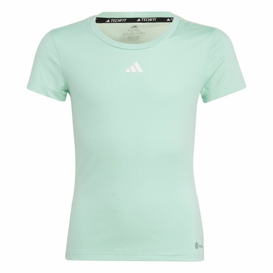 B�rne Kort�rmet T-shirt Adidas Techfit Aeroready Sport Icons Gr�n #1