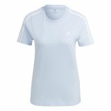 Kortrmet T-shirt til Kvinder Adidas 3 stripes Lysebl #1